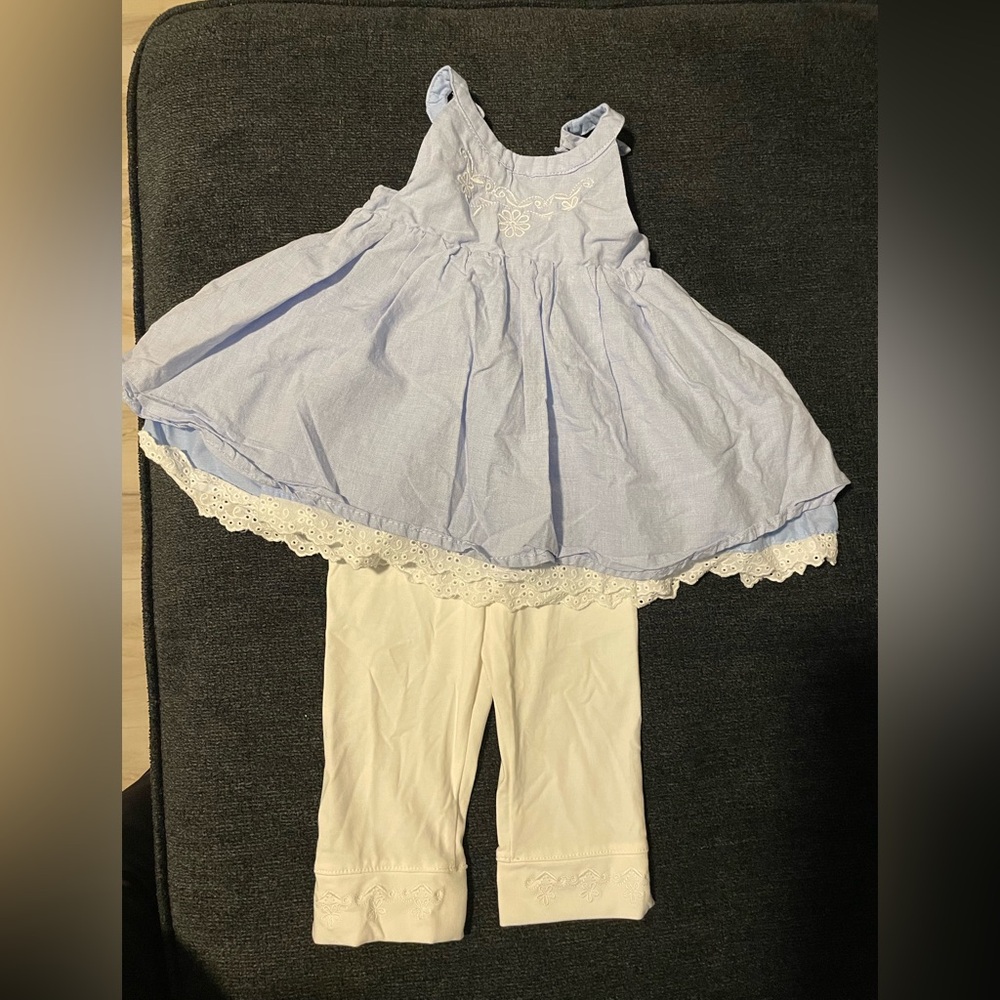Kids Blue and White Matching Set